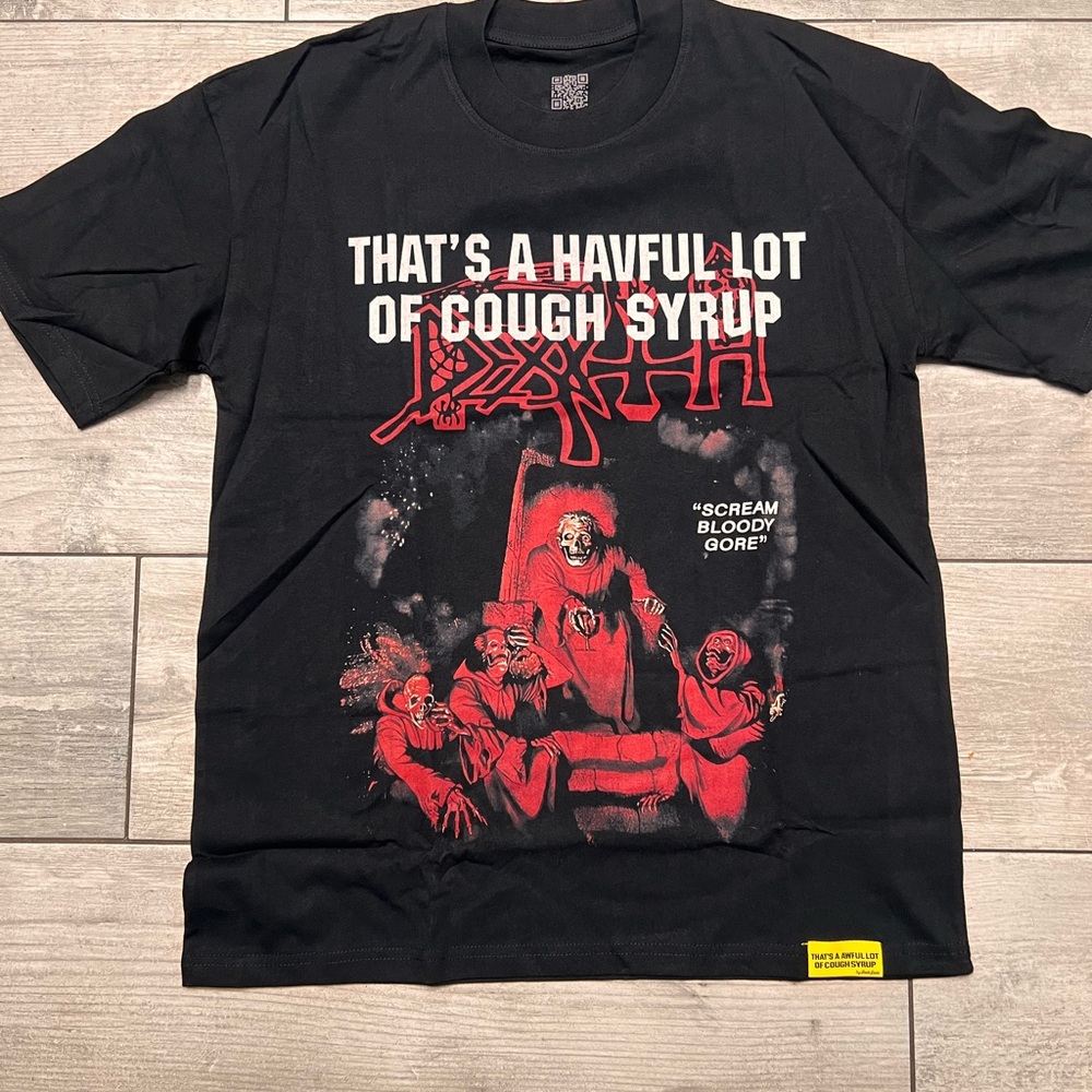 Awful lot of cough syrup x death scream bloody gore shirt